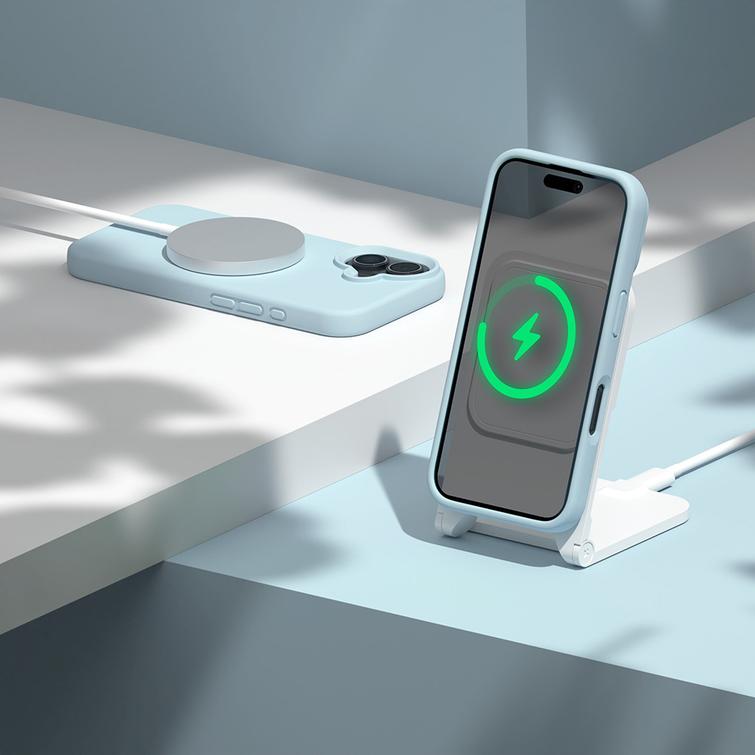 Etteri silikoninen Mag-suojakuori iPhone 16e:lle, vaaleansininen