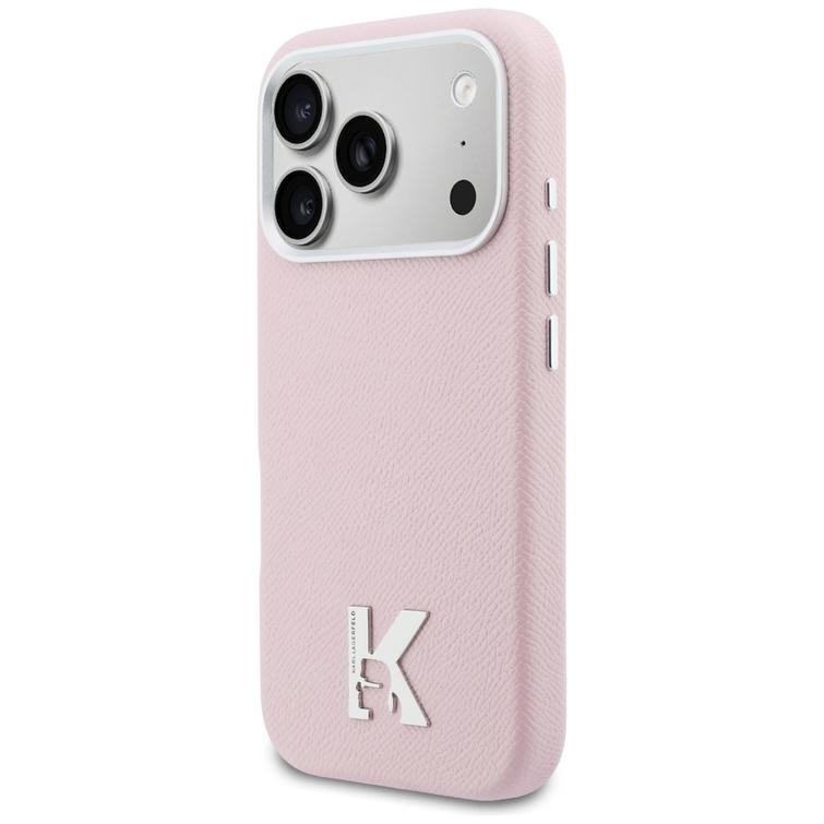 Karl Lagerfeld -suojakuori iPhone 17 Pro Max 6,9":lle, HC MAGSAFE PU FW W/ KHEAD LOGO PINK