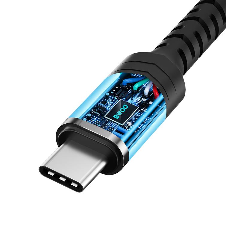 BWOO-sovitin AUX 3.5mm - USB-C musta BZ47