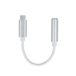 Setty-sovitin USB-C - ääniliitäntä 3,5 mm, valkoinen
