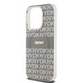 DKNY iPhone 15 Pro Max 6,7" -puhelimen suojakuori DKHMP15XHRHSEE, musta. HC Magsafe -suojakuori, toistuva kuvio ja raidat.