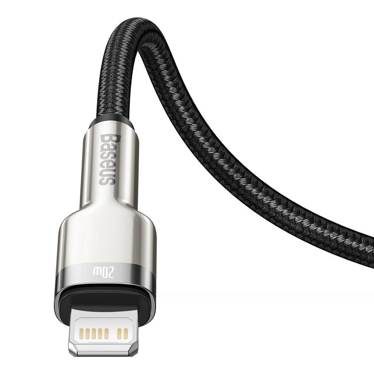 Baseus Cafule Metal PD USB-C - Lightning-kaapeli 0,25 m musta 20W