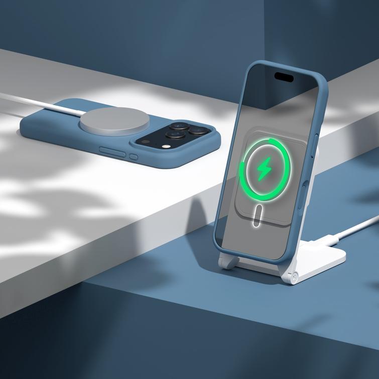 Etteri Silicone Mag kotelo iPhone 17 Prolle tummansininen