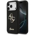 Guess Silicone Big 4G Script -suojakuori iPhone 17 Prolle, musta