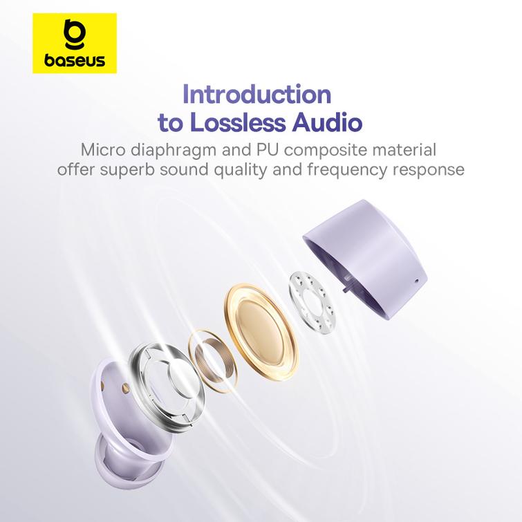 Baseus Bowie E18 True Langattomat Kuulokkeet, T&auml;htivioletti
