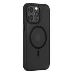 Comma-suojakuori Joy Elegant Mag iPhone 15 Plus -puhelimelle, musta