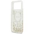 Guessin hartsipohjainen glitter-magneettisuojakuori iPhone 17 Pro Maxille złoty