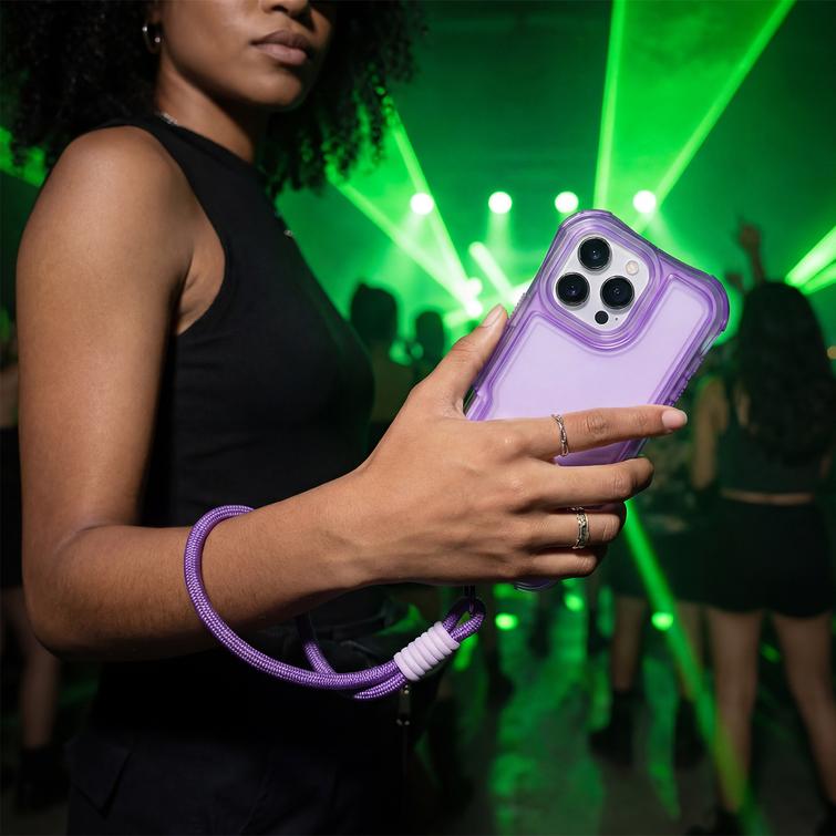 Safepop case with strap for iPhone 17 Pro 6,3" purple