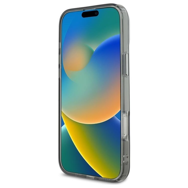 Karl Lagerfeld -suojakuori iPhone 16 Pro Max 6,9":lle. KLHMP16XHLSKIK, musta. Kova IML-suoja metallia. Karl Head MagSafe -l&auml;pp&auml;.