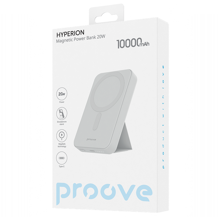 Proove varavirtalähde Hyperion 20W 10000mAh valkoinen