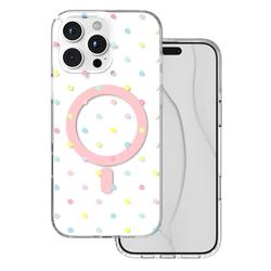 Bubble Dots Mag -kuori iPhone 16 Pro Max 6,9" valkoinen
