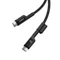 Baseus Fish-Eye Pikalatausdatakaapeli USB-C - USB-C 100W 1m Cluster Musta