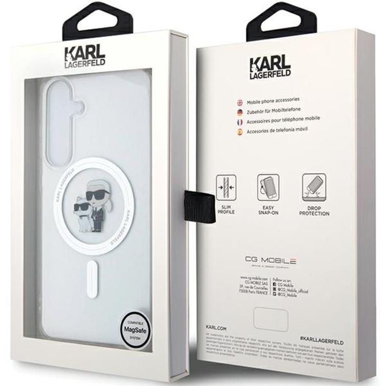 Karl Lagerfeld -suojakuori Samsung Galaxy S24:lle KLHMS24SHGKCNOT l&auml;pin&auml;kyv&auml; HC MAGSAFE IML KC