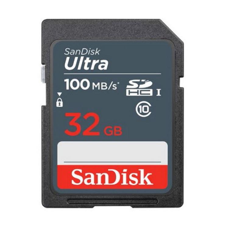 SanDisk 32GB SDHC Ultra -muistikortti, 100 Mt/s