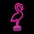 Neon-LED jalustalla FLAMINGO pinkki USB-C FSC-11 Forever Light