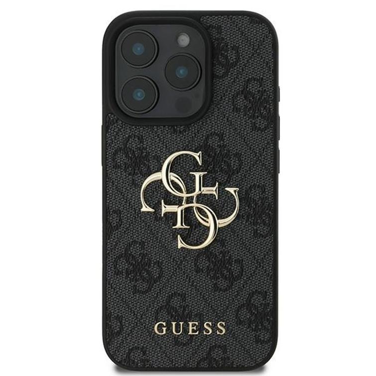 Guess iPhone 16 Pro 6,3" suojakuori GUHCP16L4GMGGR 4G:lle, iso logo, musta
