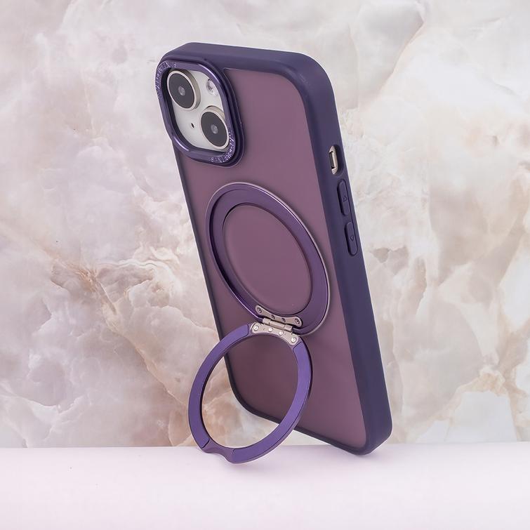Mag Ring py&ouml;riv&auml; suojakuori iPhone 13 6,1" violetti