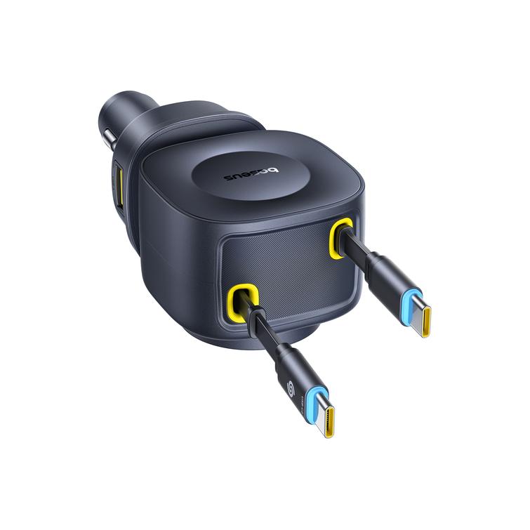 Baseus PrimeTrip VR2 Max Car Charger with Retractable Cable 3C+U 100W Cosmic Black
