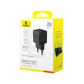 Baseus Palm Fast Charger Wall Charger 20W USB-C USB-A EU Cluster Black