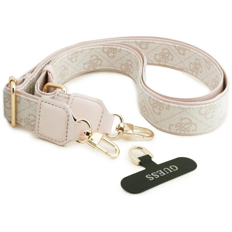 Guess case 4G Big Rhinestone Triangle Strap MagSafe for Samsung Galaxy S26 pink