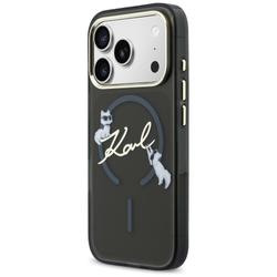 Karl Lagerfeld suojakuori iPhone 17 Pro 6,3" IML Choupettes Karl Script Logo MagSafe musta