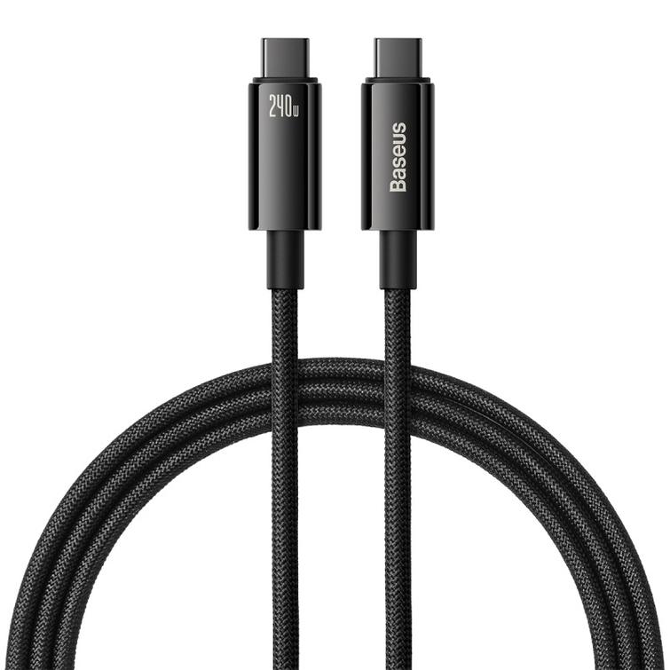 Baseus-kaapeli Tungsten PD USB-C - USB-C 1,0m musta 240W
