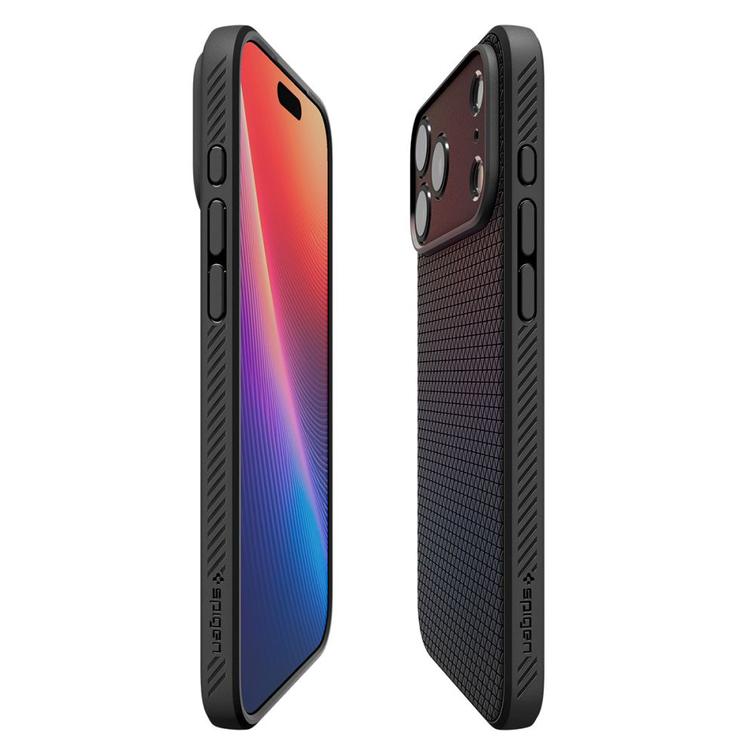 Spigen Liquid Air -suojakuori iPhone 17 Pro Maxille, mattamusta