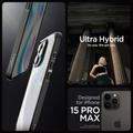 Spigen Ultra Hybrid -suojakuori iPhone 15 Pro Max 6,7":lle mattamusta