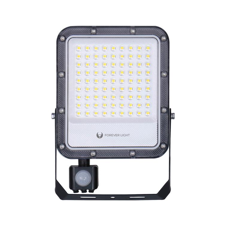 LED-valonheitin PROXIM+ 50W 6500K 7500lm PIR 230V IP65 Forever Light 150lm/W 5 vuoden takuu