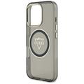 Guess Hardcase MagSafe IML Metal Mountain Logo -suojakuori iPhone 16 Pro 6,3":lle, musta