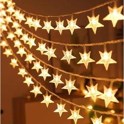 LED GARLAND 10M (80 LED LAMPS) USB STARS WARM WHITE