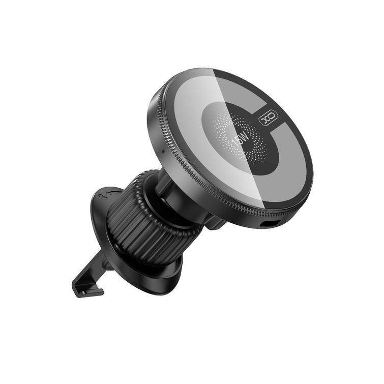 XO-autoteline magneettinen CX025 langattomalla induktiivisella laturilla 15 W musta tuuletusaukko