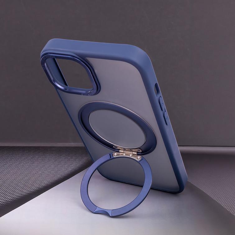 Mag Ring py&ouml;riv&auml; suojakuori iPhone 12 / 12 Pro 6,1" tummansininen