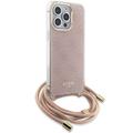 Guess iPhone 15 Pro 6,1" suojakuori GUHCP15LHC4SEP pinkki HC CROSSBODY CORD 4G PRINT