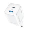BWOO GaN -seinälaturi CDA224 QC 70W 1 x USB 1 x USB-C, valkoinen