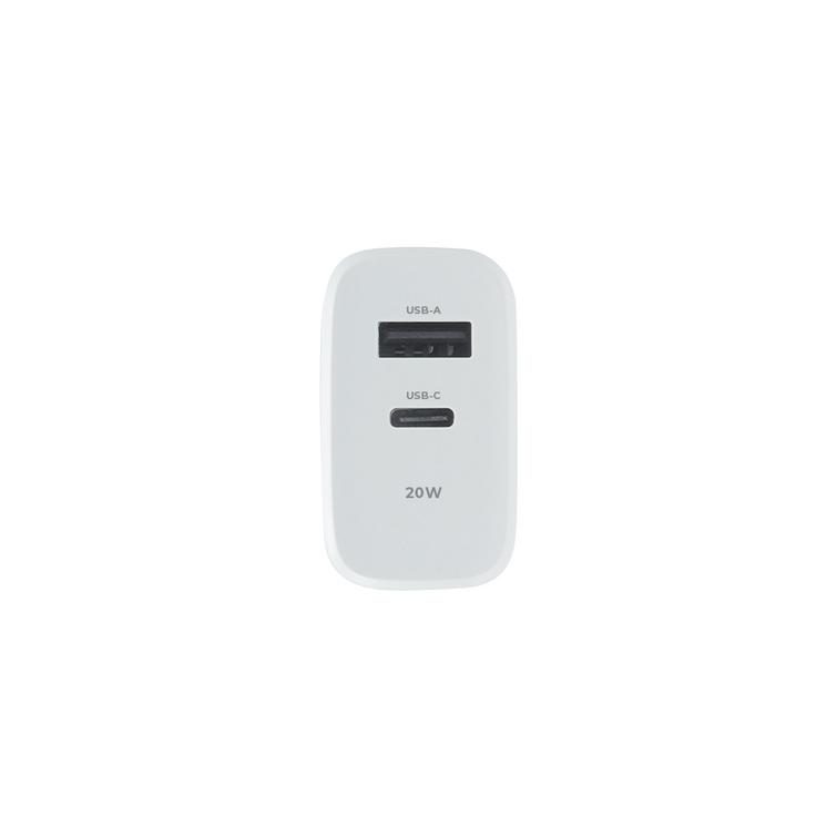 Maxlife MXTC-10-20AC PD QC laturi 1x USB-C 1x USB 20W valkoinen