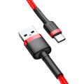 Baseus-kaapeli Cafule USB - USB-C 1,0 m 3A punainen