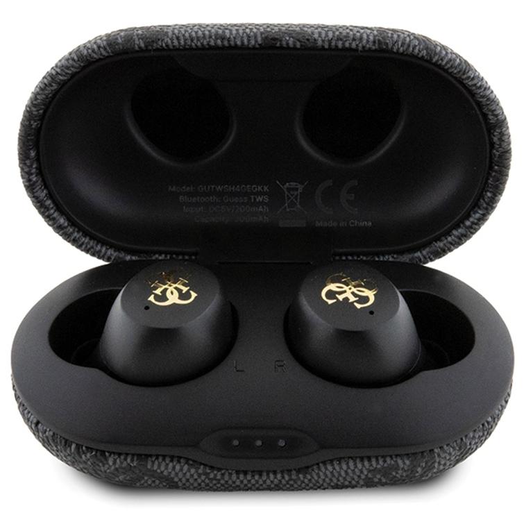 Guess Bluetooth-kuulokkeet GUTWSP4EGK TWS ENC 4G PU METAL LOGO musta