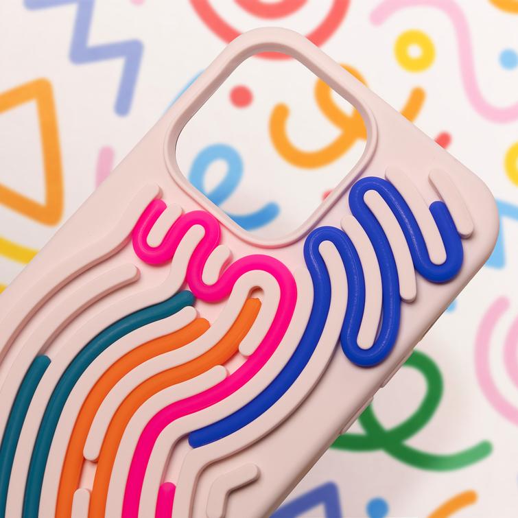 DIY Snake case for iPhone 15 6,1" pink