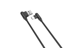 CABLE MX CORNER FAST CHARGE TYPE-C 2.4A/1M/BLACK ANGULAR