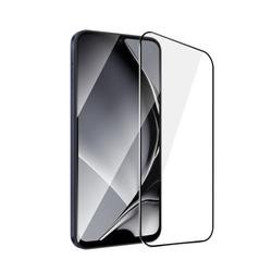 Karkaistusta lasista valmistettu metallikehys Samsung Galaxy A24 4G / A25 5G:lle, musta kehys