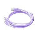 Baseus Ultra Fast One-for-Three -pikalatauskaapeli USB-A - M+L+C 3.5A 1.3m Nebula Purple