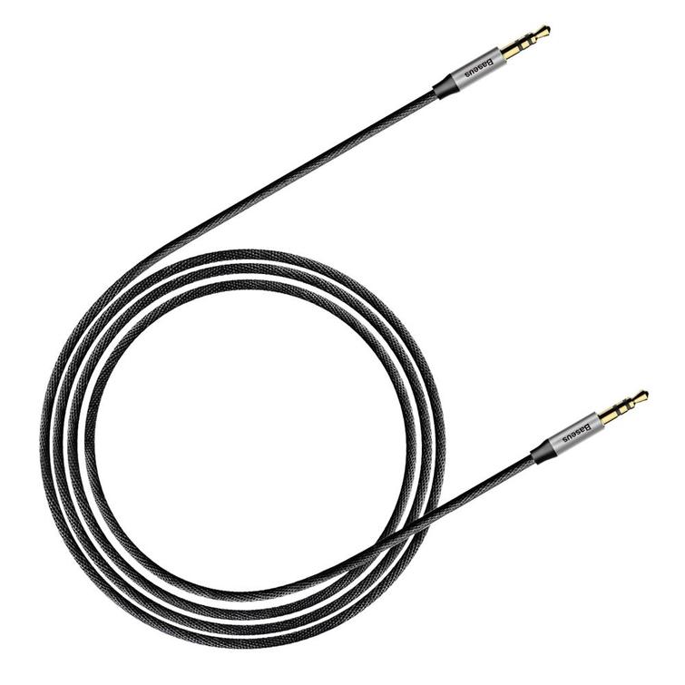 Baseus-äänikaapeli Yiven M30 -liitin 3,5 mm -liitin 3,5 mm 1,0 m hopeanmusta