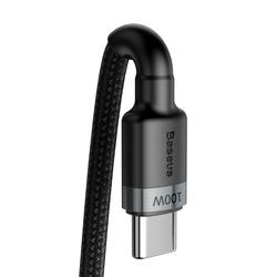Baseus-kaapeli Cafule PD USB-C - USB-C 2,0 m 5A harmaanmusta 100W