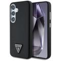 Etui Guess Grained Triangle Logo MagSafe do Samsung Galaxy S25 czarny