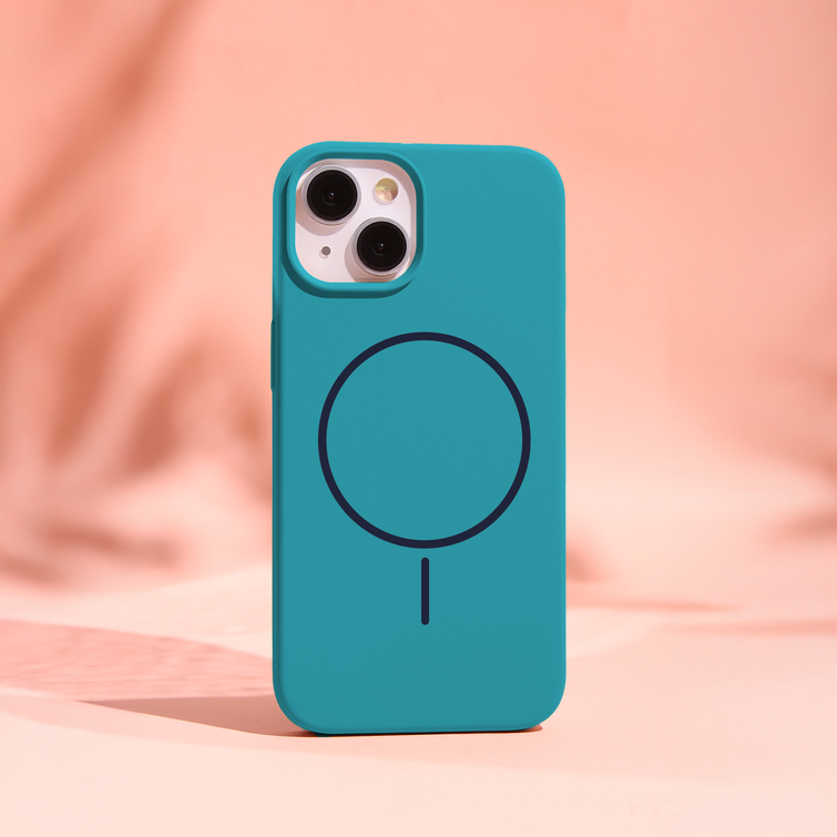 Silicone Thin Mag case for iPhone 12 / 12 Pro 6,1" turquoise