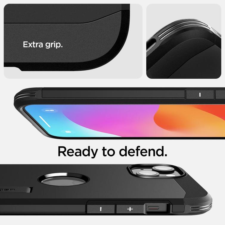 Spigen Tough Armor Mag Magsafe -suojakuori iPhone 15 6,1":lle, musta