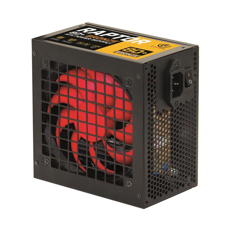 Rebeltec ATX-virtalähde RAPTOR 500W 80+ pronssi, yksikiskoinen, DC-DC
