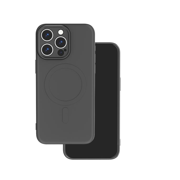 Yksinkertainen Color Mag -suojakuori iPhone 15 Pro 6,1":lle, musta