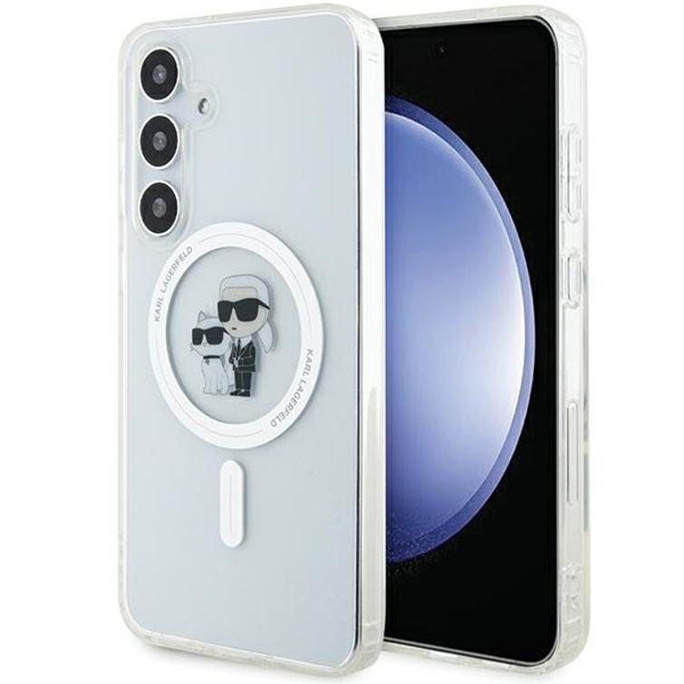 Karl Lagerfeld -suojakuori Samsung Galaxy S24:lle KLHMS24SHGKCNOT läpinäkyvä HC MAGSAFE IML KC
